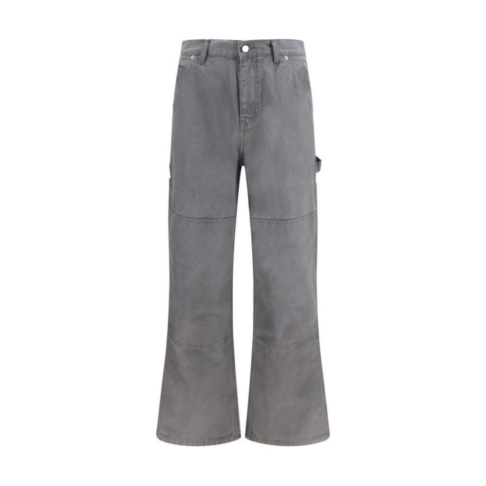 FOUND Gray Cotton Cargo Men's Pants